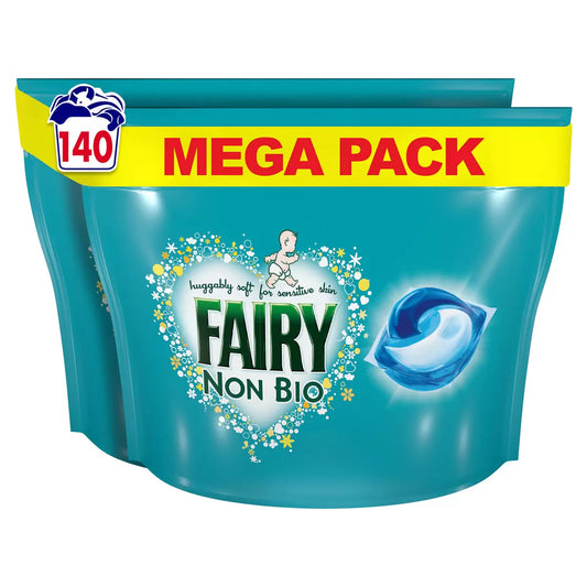 Fairy Non Bio Pods- 140 Washes (multi pack)