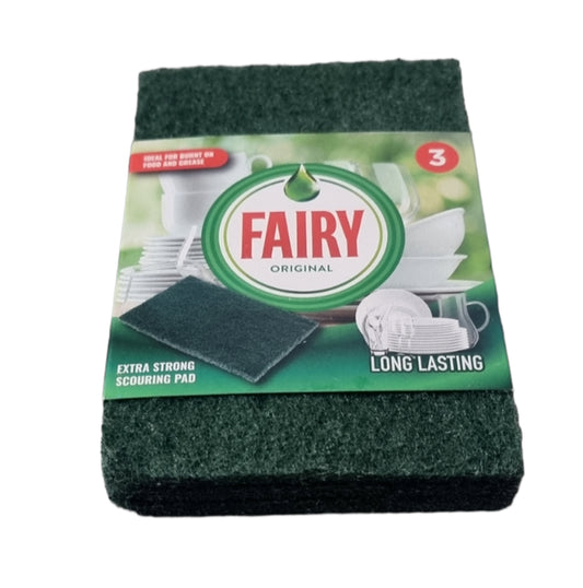 3 X Addis Fairy Original Extra Strong Scourer Pads for Long Lasting Scouring