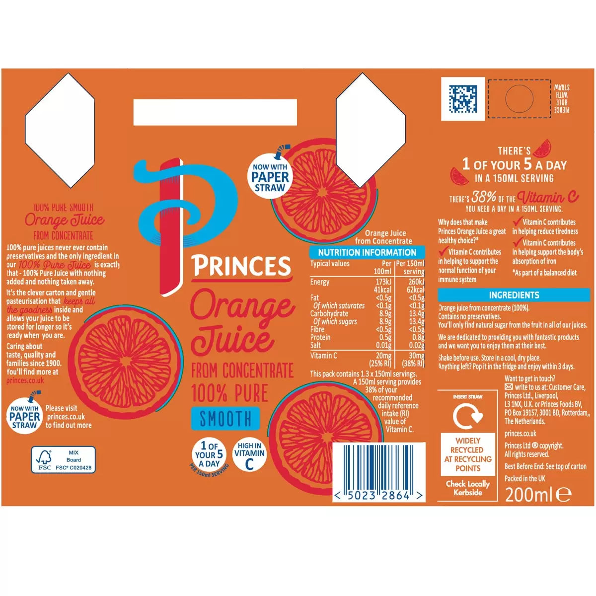 Orange juice box carten